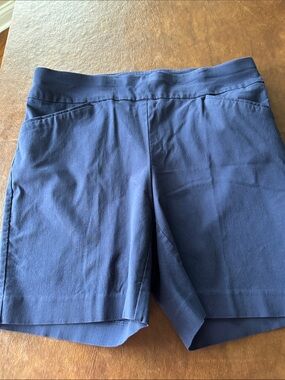 Chico's Navy Pull-On Bermuda Shorts